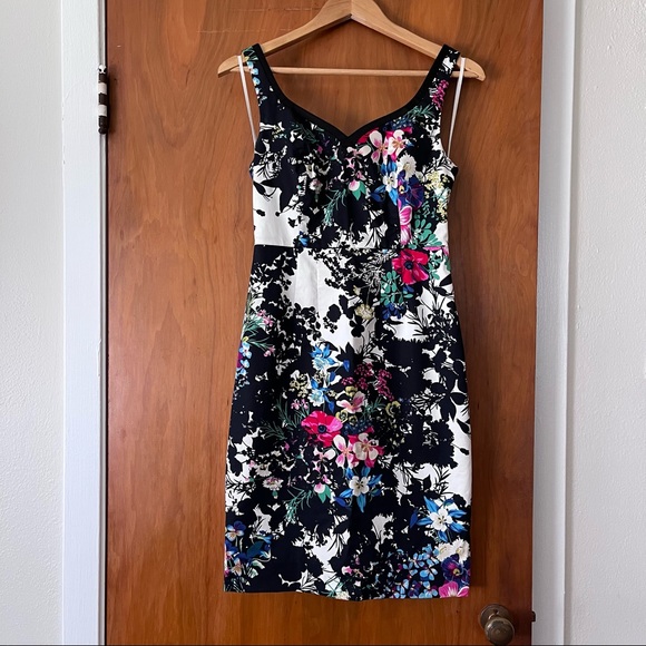 Floral Mini Sheath Dress - Picture 1 of 6